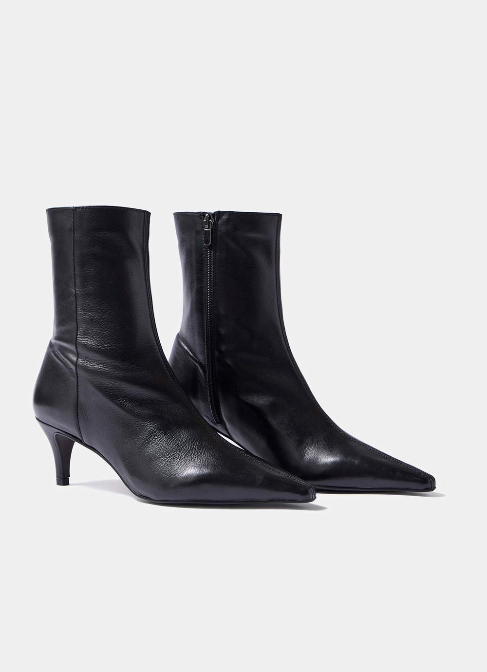 Chloe Black Leather Ankle Boots