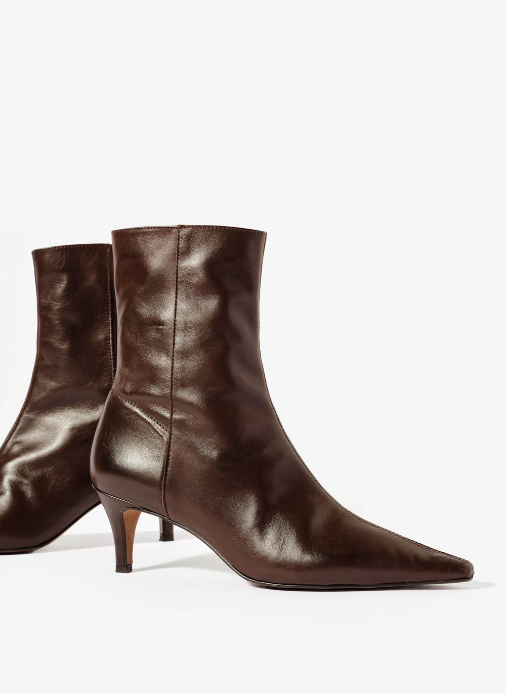Chloe Brown Leather Ankle Boots