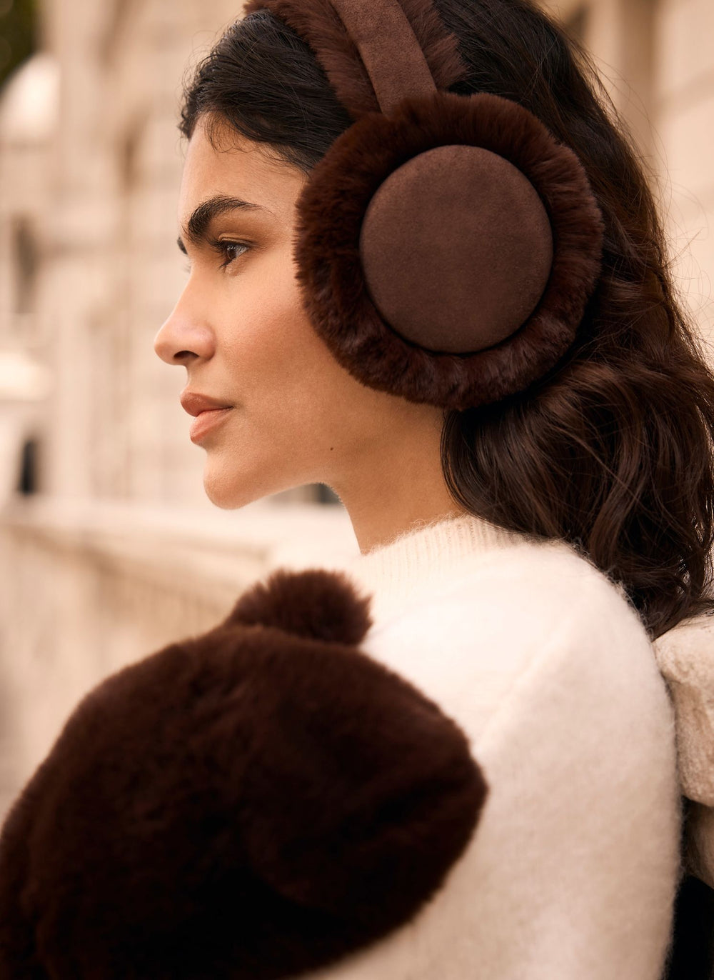 Brown Faux Fur Earmuffs