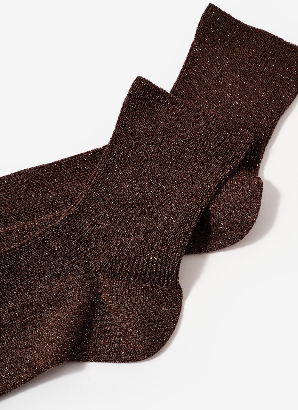 Brown Glitter Socks