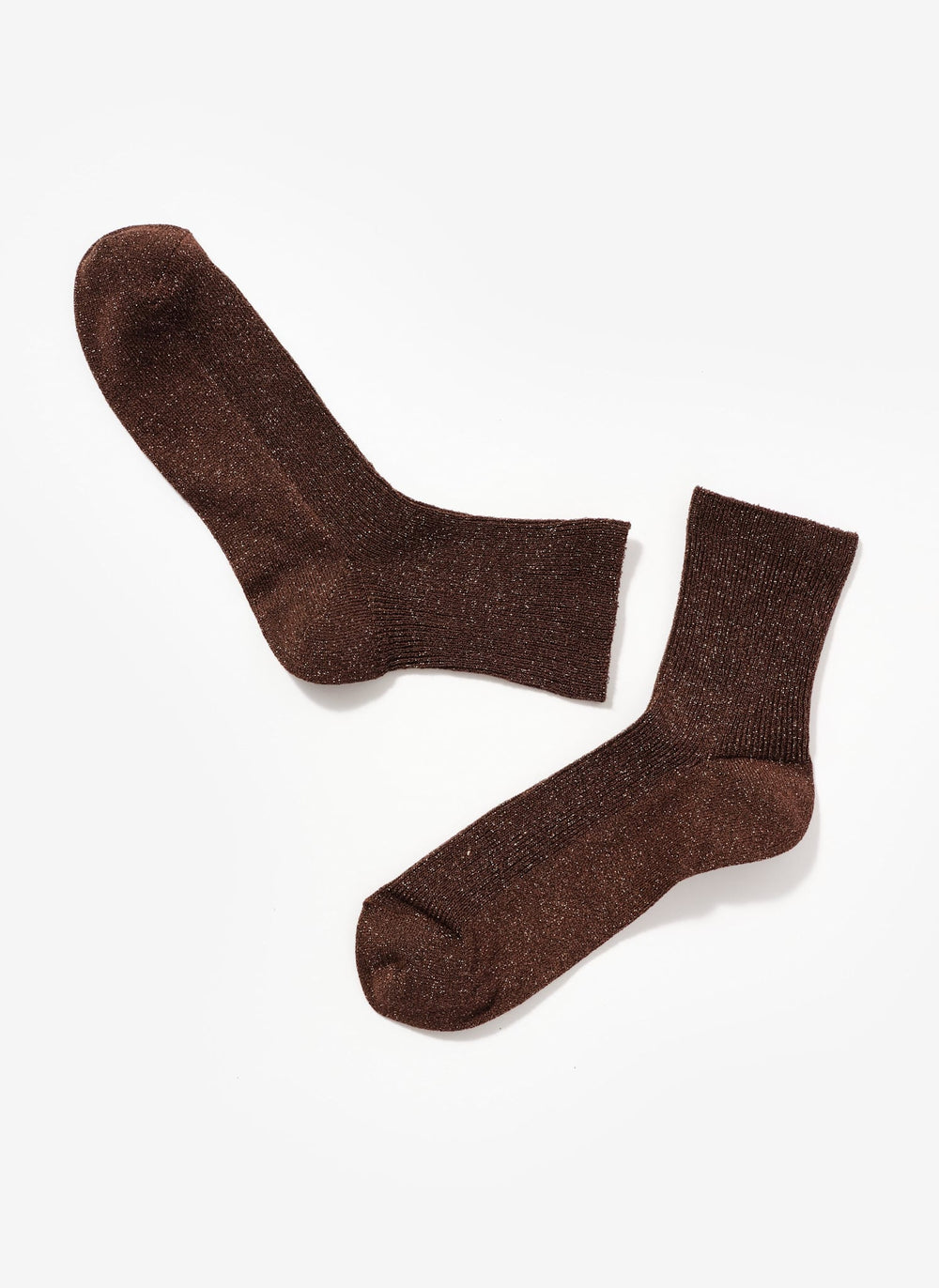 Brown Glitter Socks