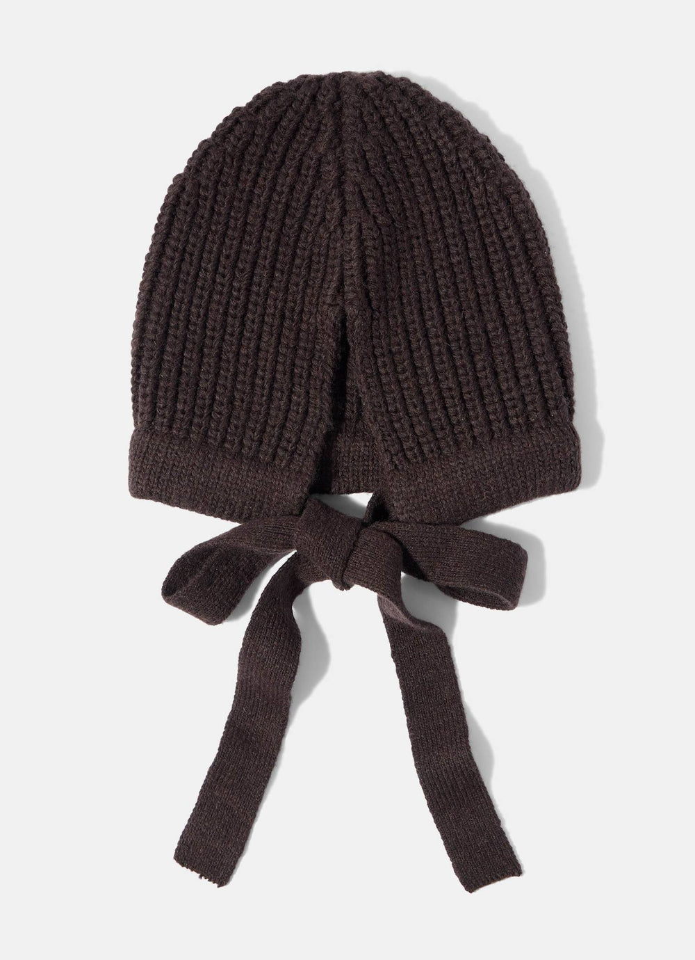 Brown Knitted Bonnet Hat