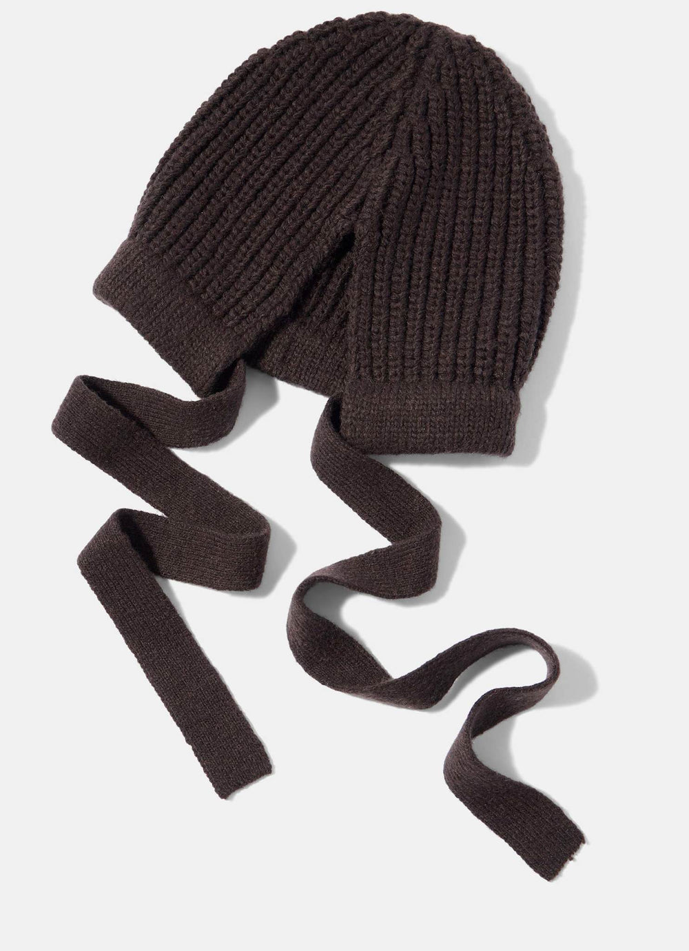 Brown Knitted Bonnet Hat