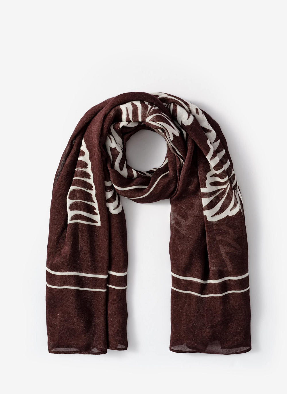 Brown Palm Print Sarong