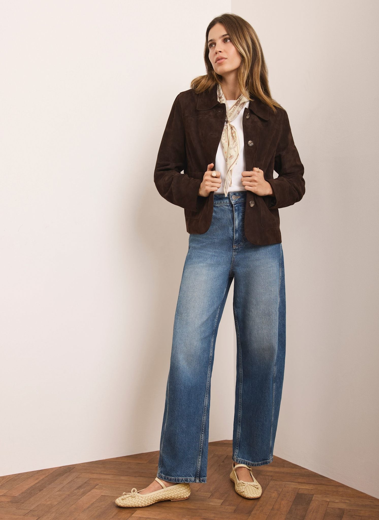 Brown Suede Jacket – Mint Velvet