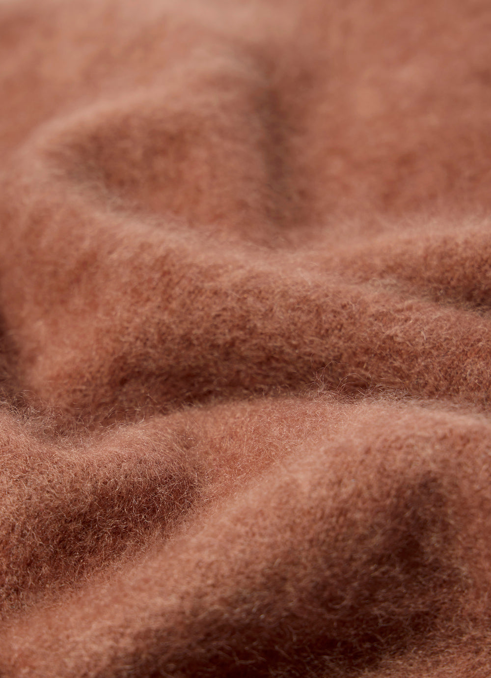 Burnt Orange Brushed Wool Mini Neck Scarf