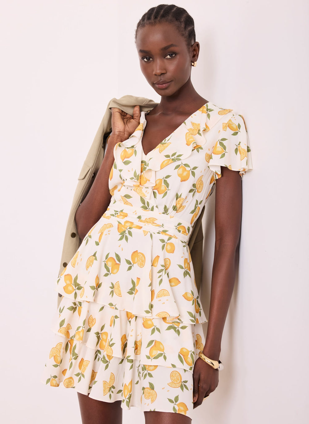 Yellow Lemon Print Mini Dress Mint Velvet Yellow Lemon Print Mini Dress Mint Velvet