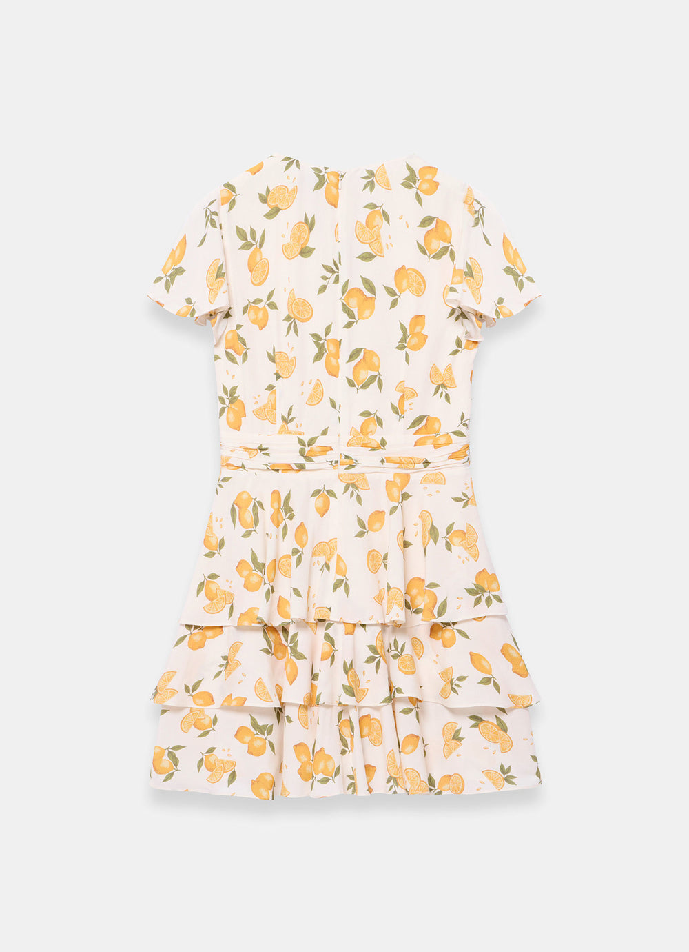 yellow mini dress zara Mint Velvet Yellow Lemon Print Mini Dress | Size 14 | Yellow | Short Sleeve
