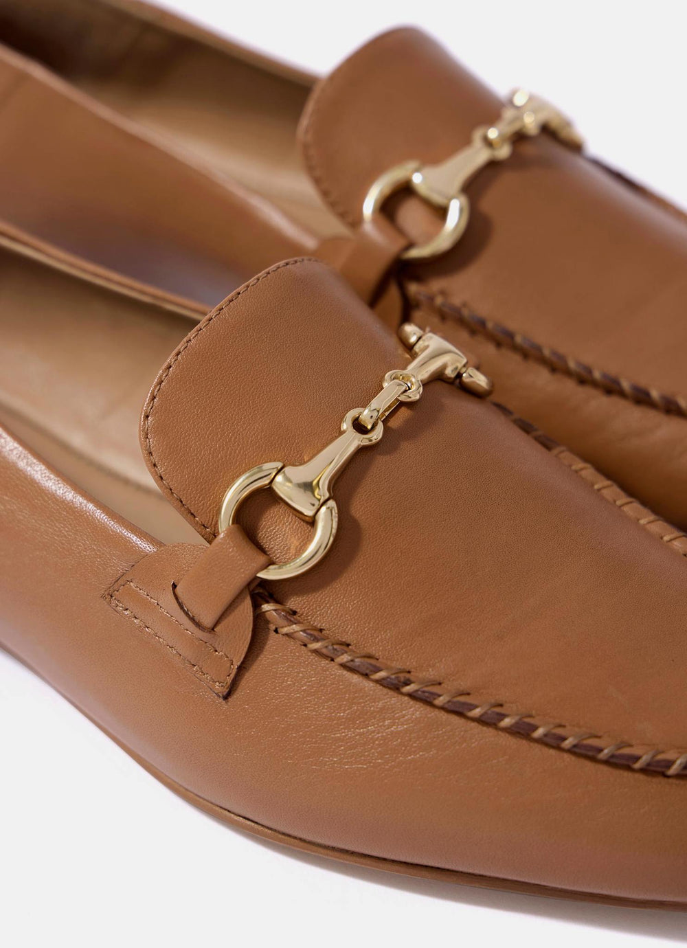 Claire Tan Leather Loafers