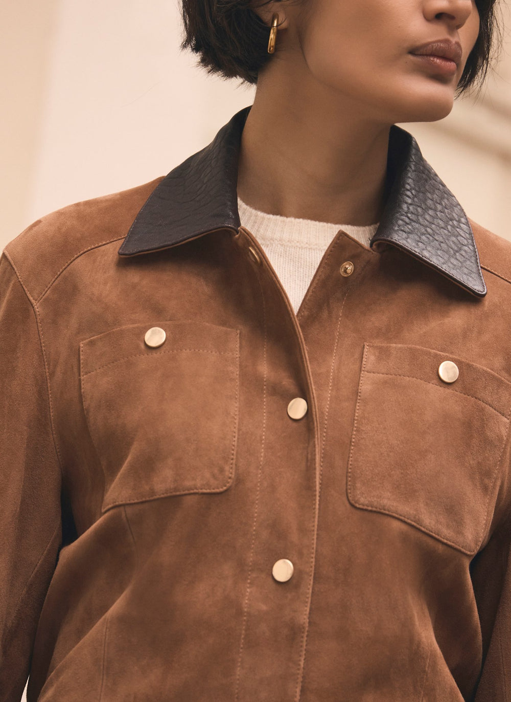 Tan Suede Barn Jacket