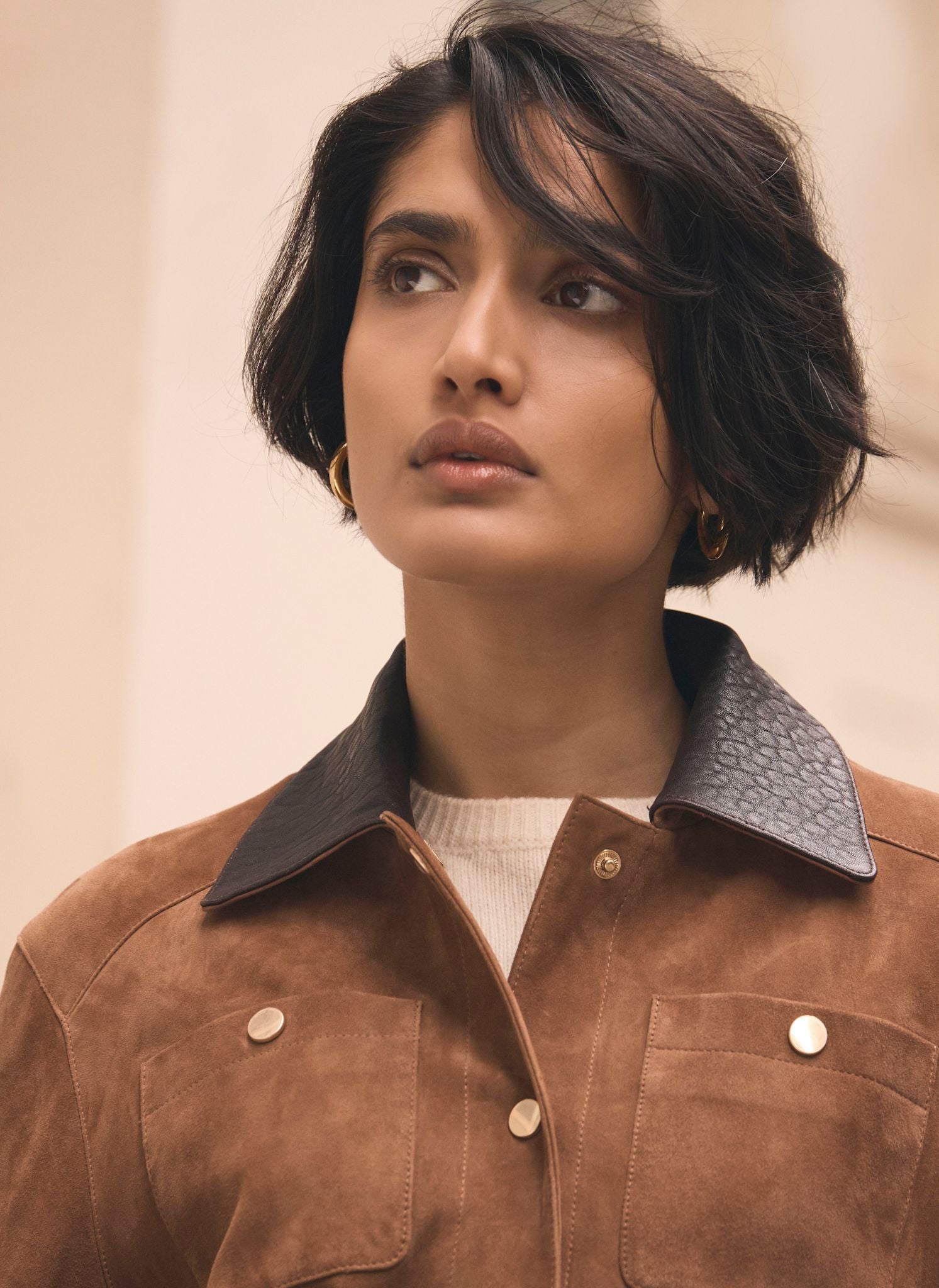 Tan Suede Barn Jacket – Mint Velvet
