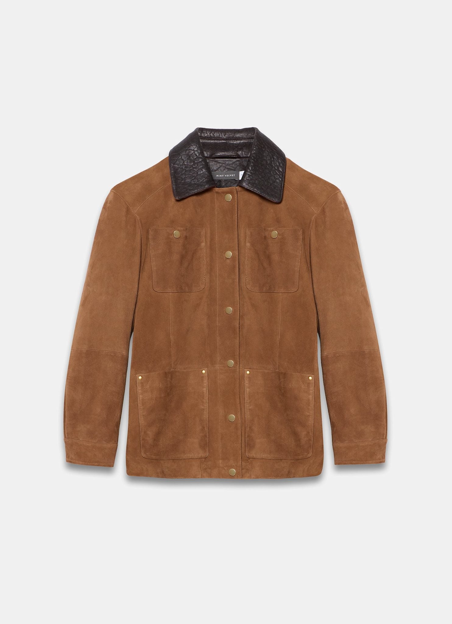 Tan Suede Barn Jacket – Mint Velvet