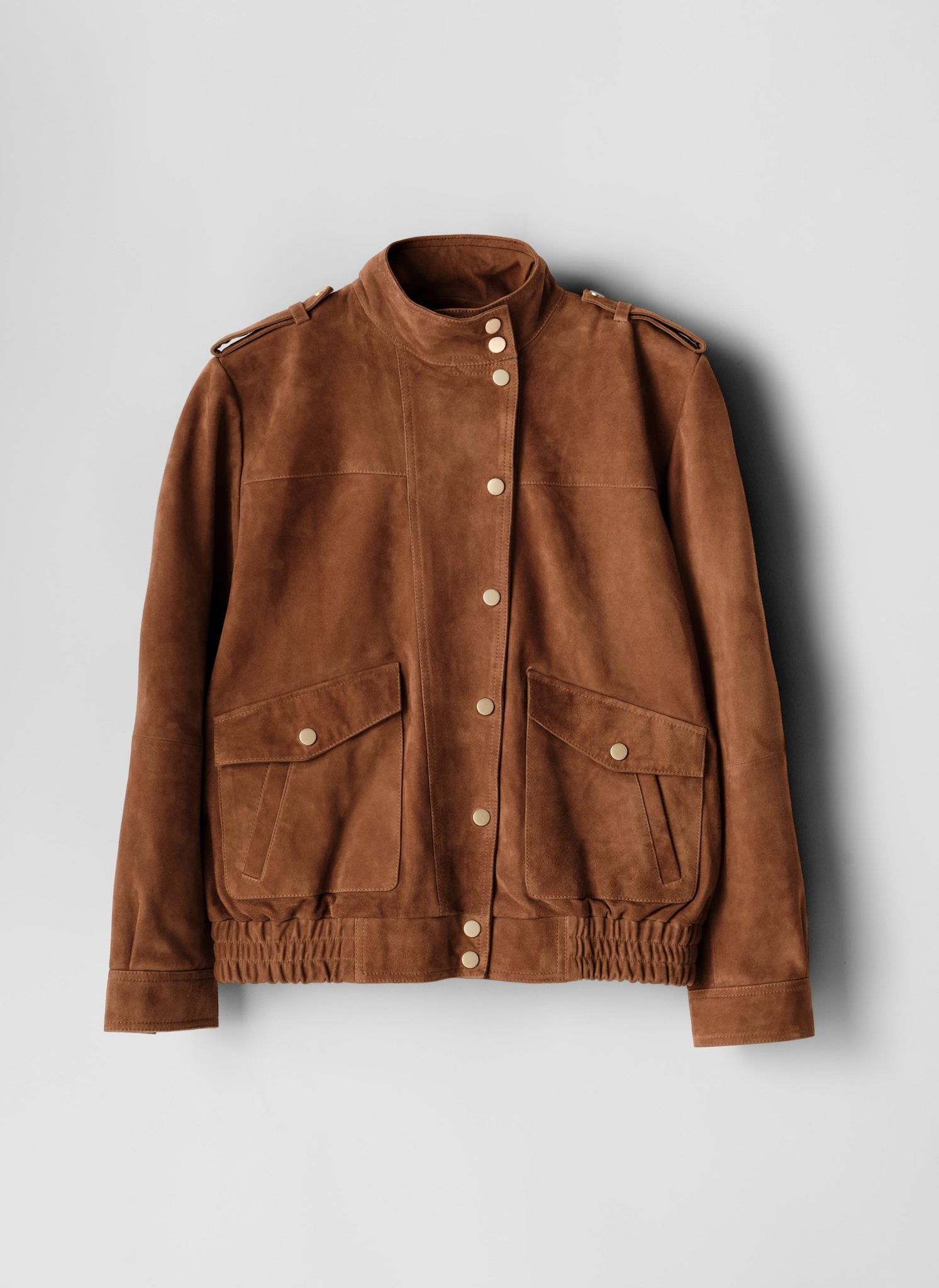 Tan Suede Pilot Bomber Jacket – Mint Velvet