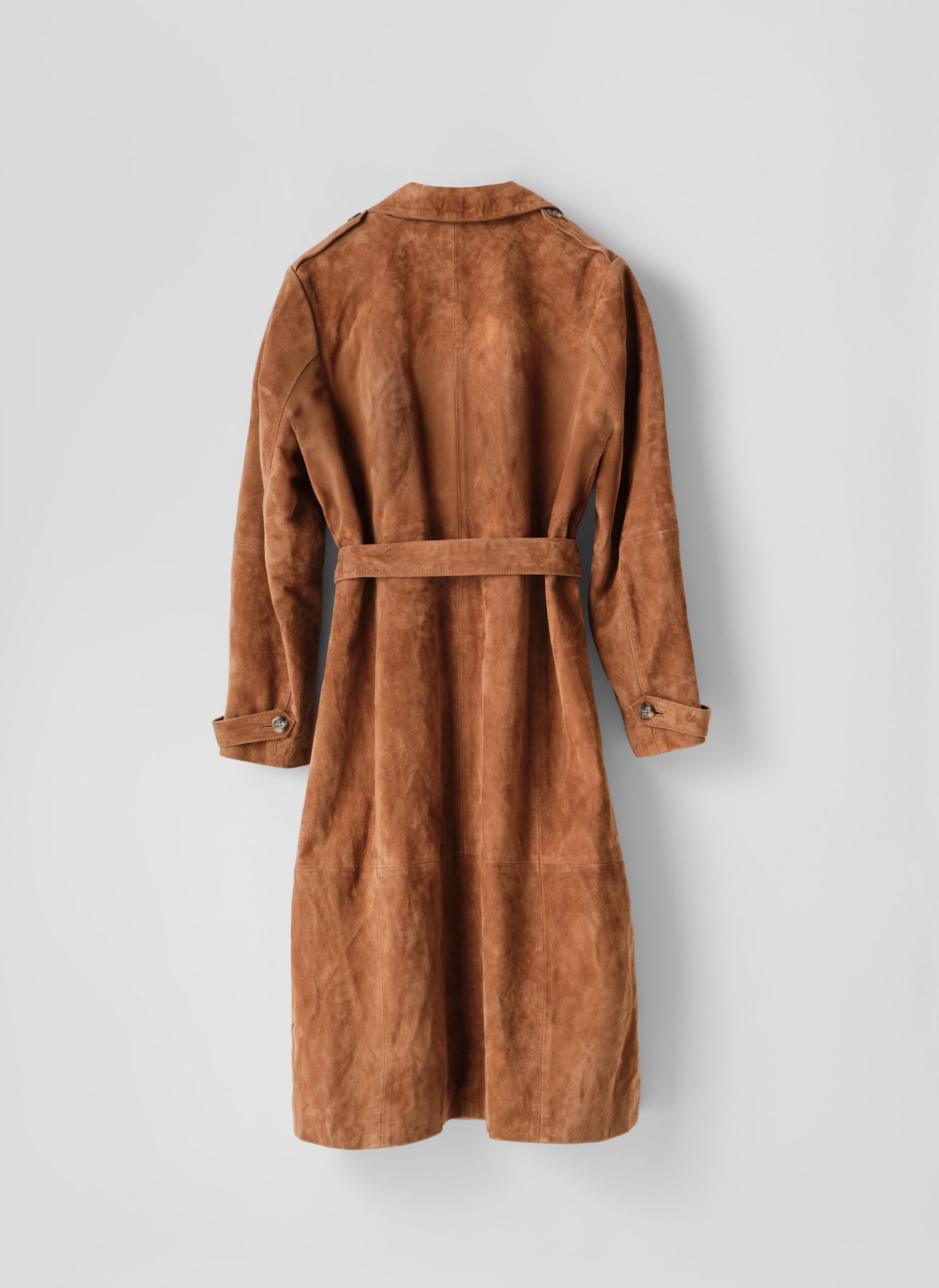 Tan Suede Trench Coat – Mint Velvet