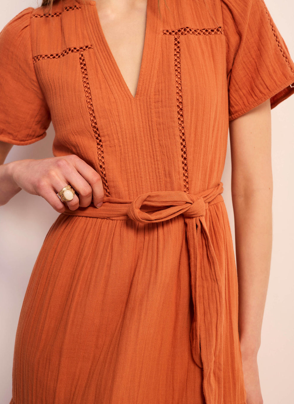 Orange Cotton Cheesecloth Maxi Dress – Mint Velvet