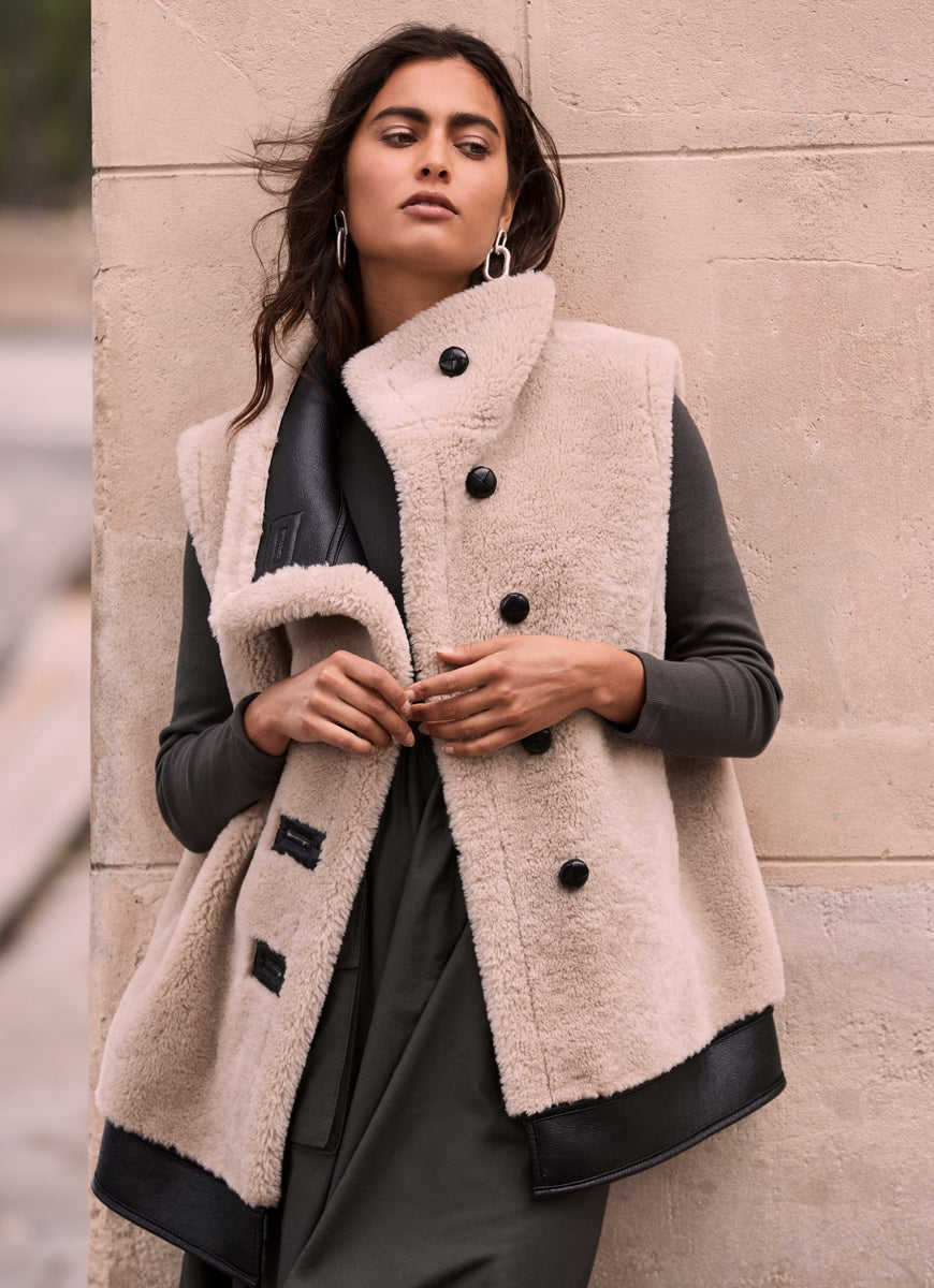 Cream High Neck Gilet Mint Velvet