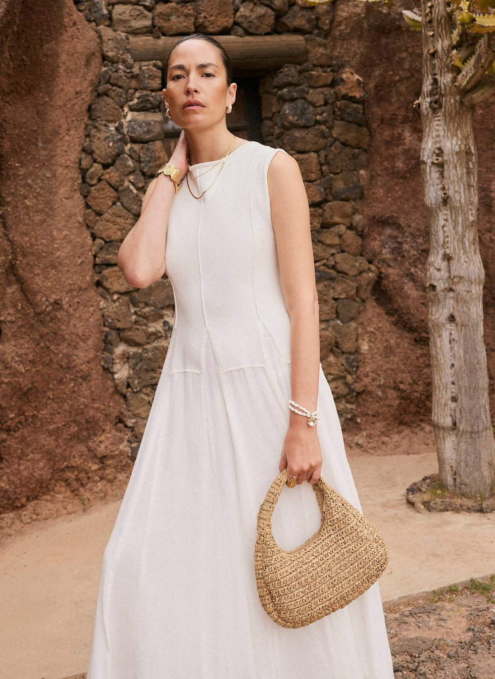 cream bohemian maxi dress Cream Cotton Blend Drop Waist Maxi Dress – Mint Velvet