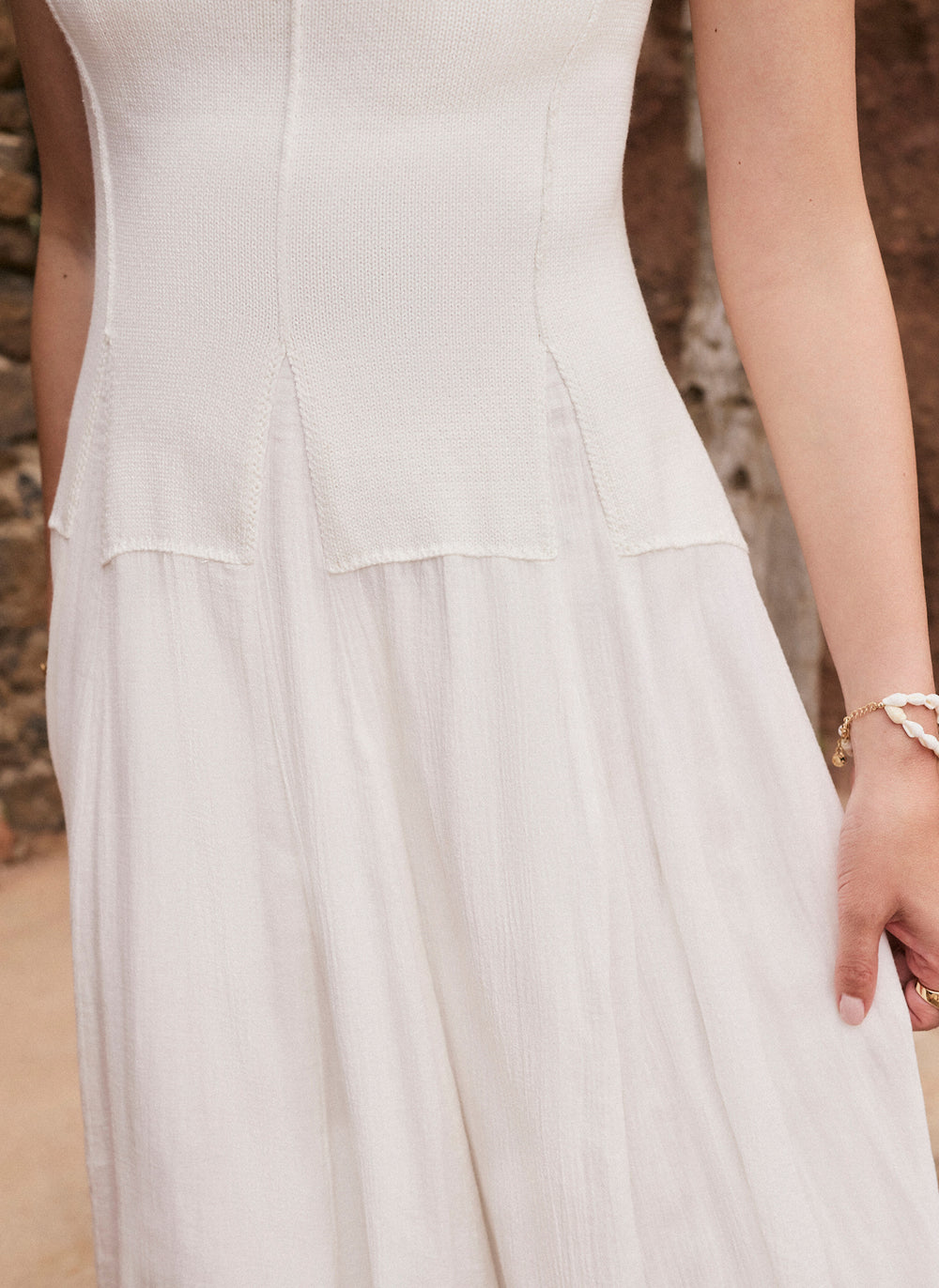 cream cotton maxi dress Cream Cotton Blend Drop Waist Maxi Dress