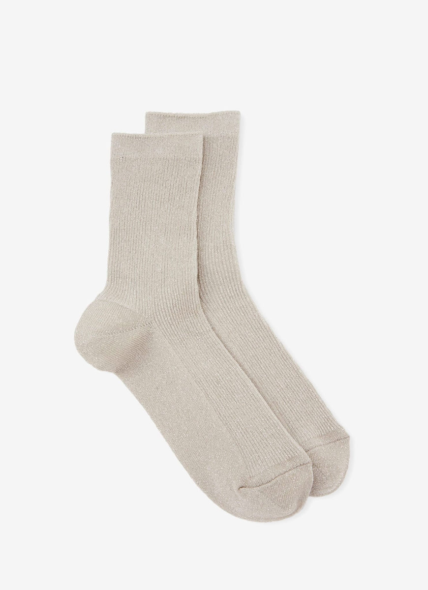 Cream Glitter Socks – Mint Velvet