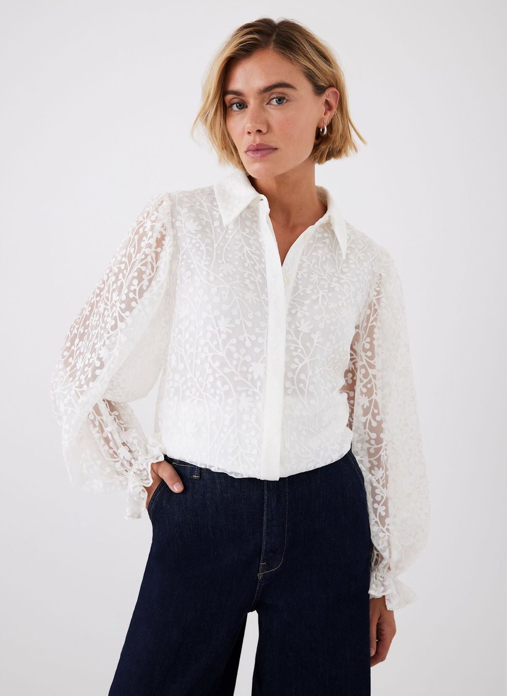 Cream Jacquard Shirt