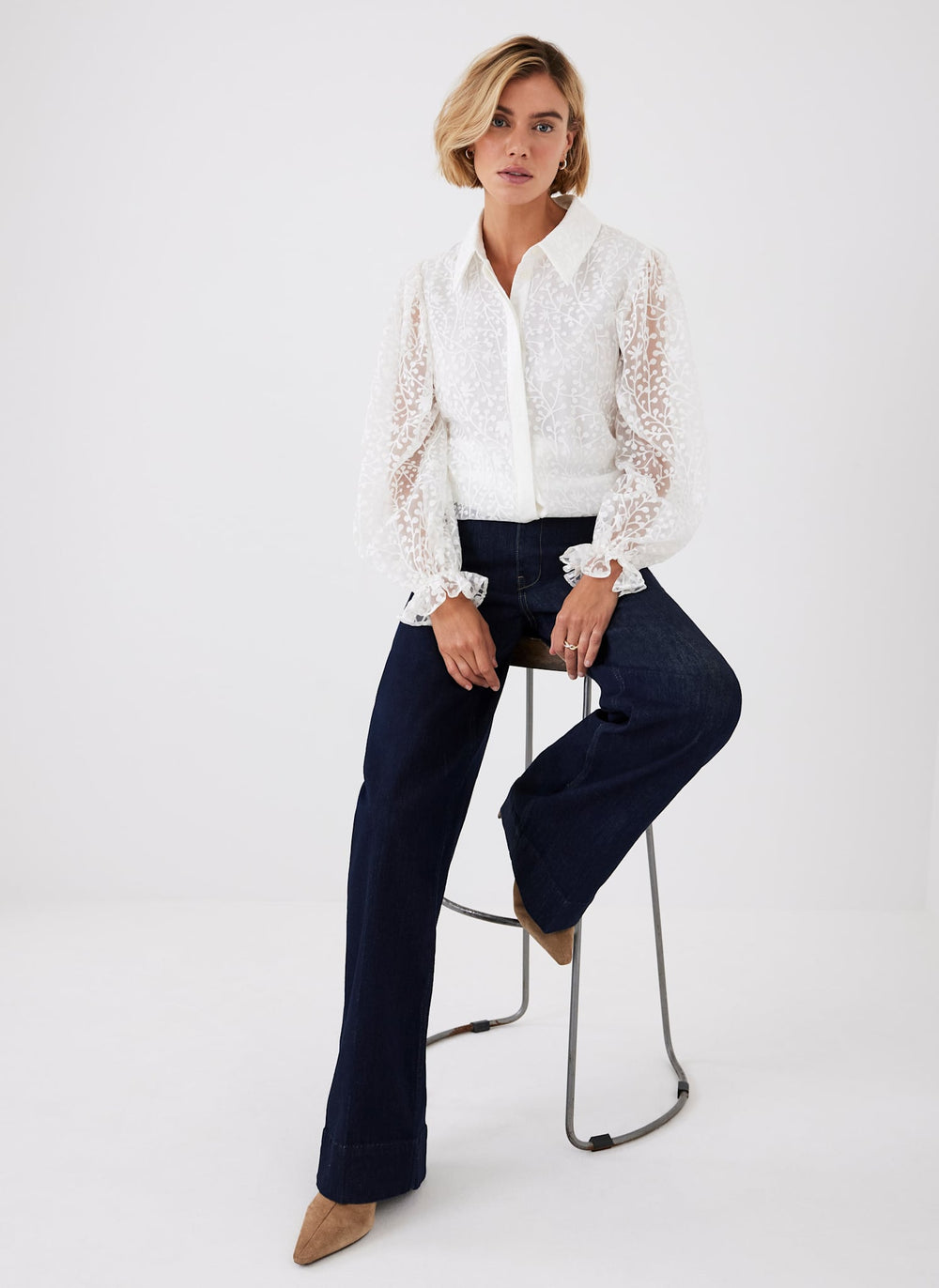Cream Jacquard Shirt