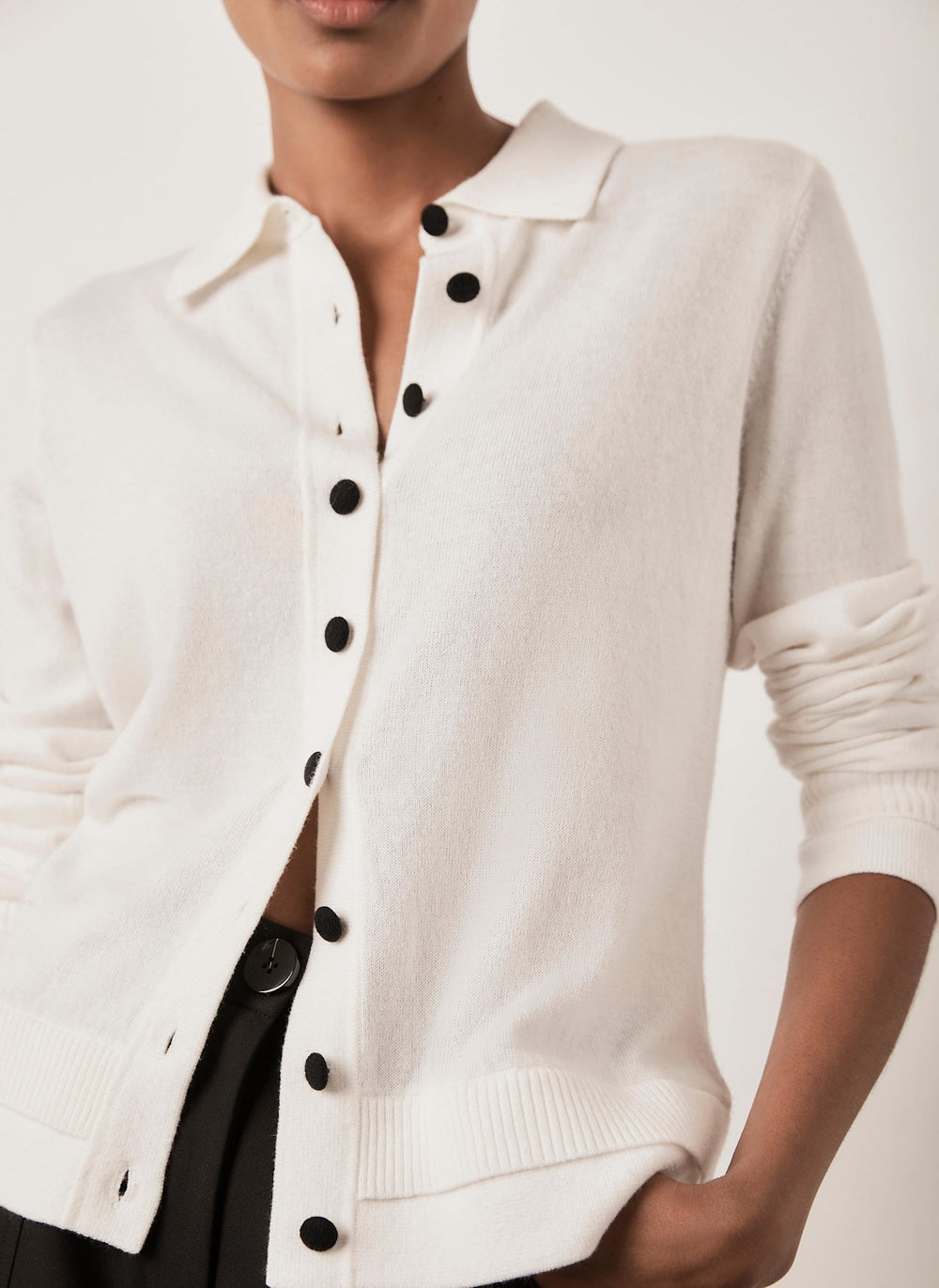 Cream Cotton Blend Cardigan