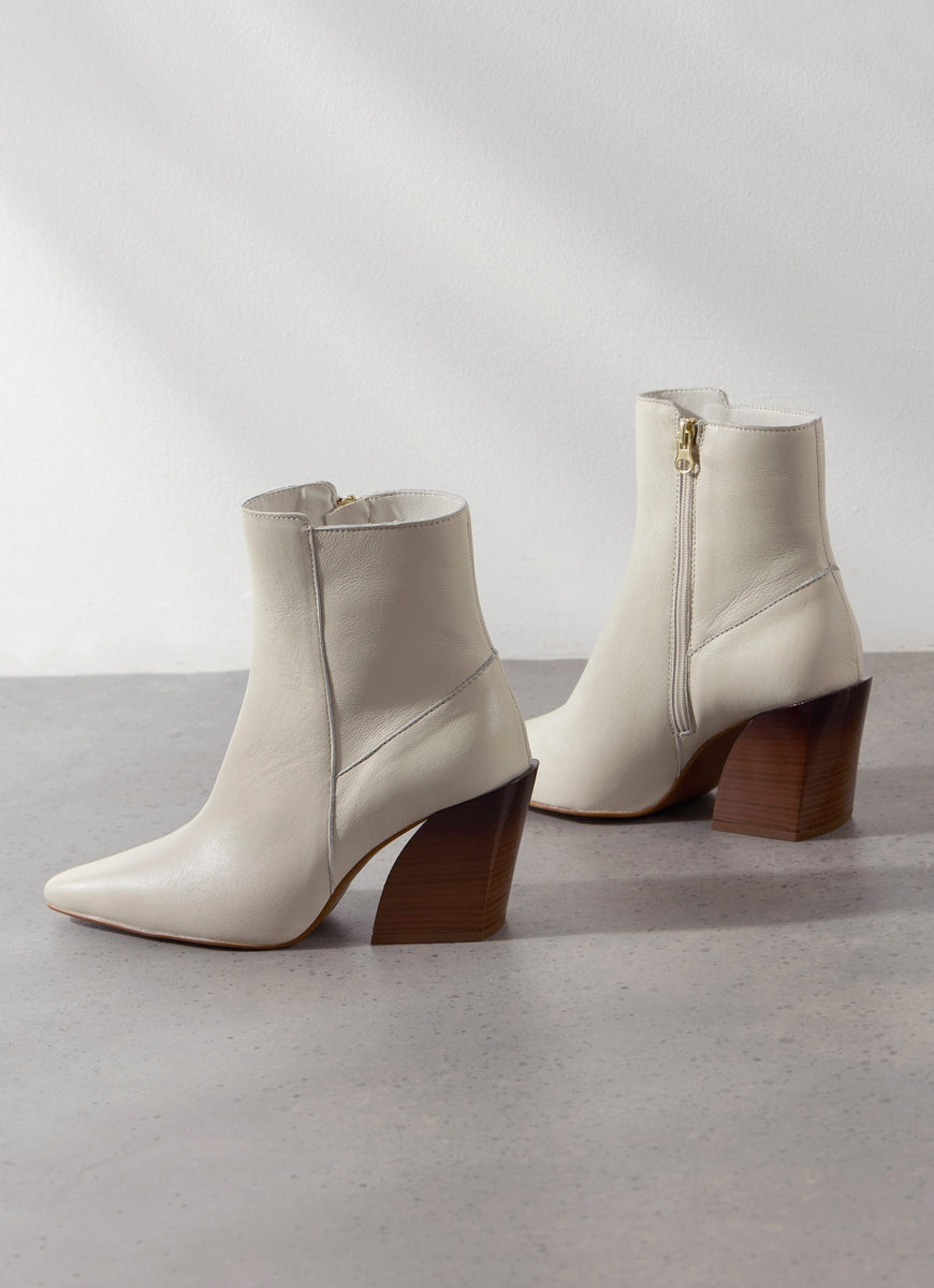 Cream Leather Ankle Boots – Mint Velvet