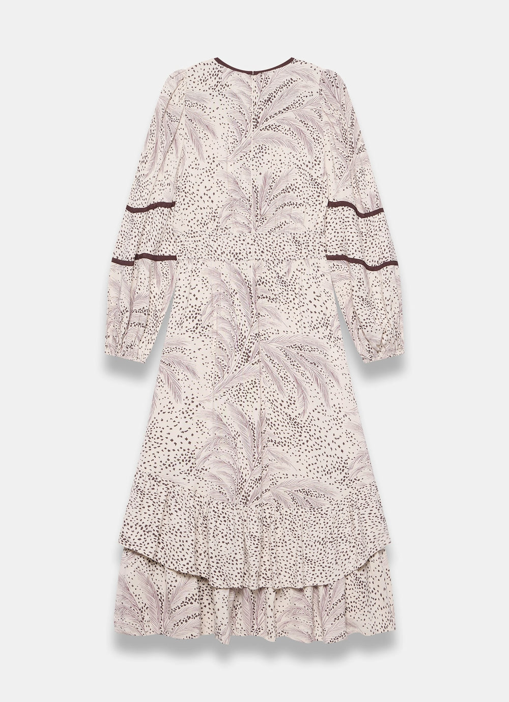 cream boho maxi dress Mint Velvet Cream Printed Boho Maxi Dress | Size 02 | Cream | Long Sleeve