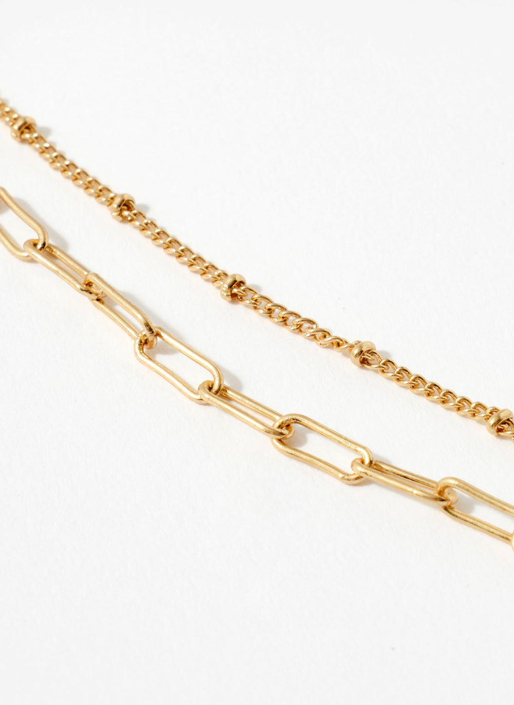 Gold Tone Resin Layered Necklace