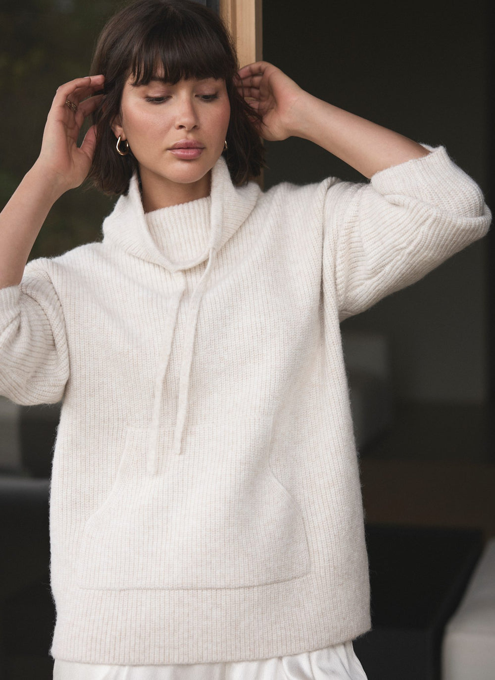 Cream Funnel Neck Knit Jumper – Mint Velvet - Main Image