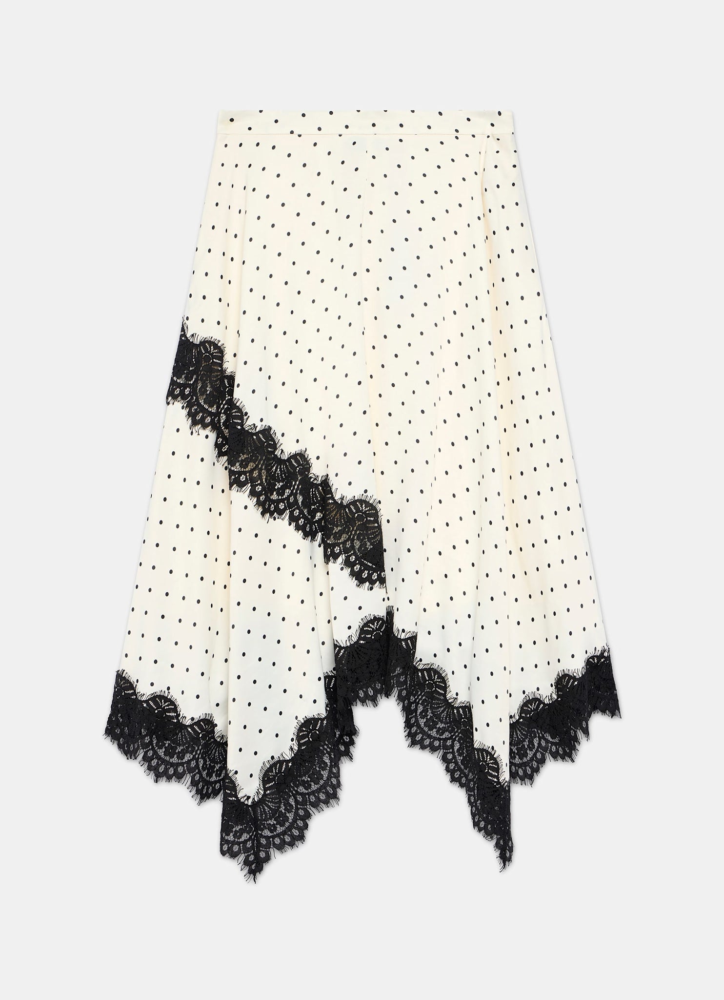 Cream Polka Dot Lace Trim Maxi Skirt – Mint Velvet