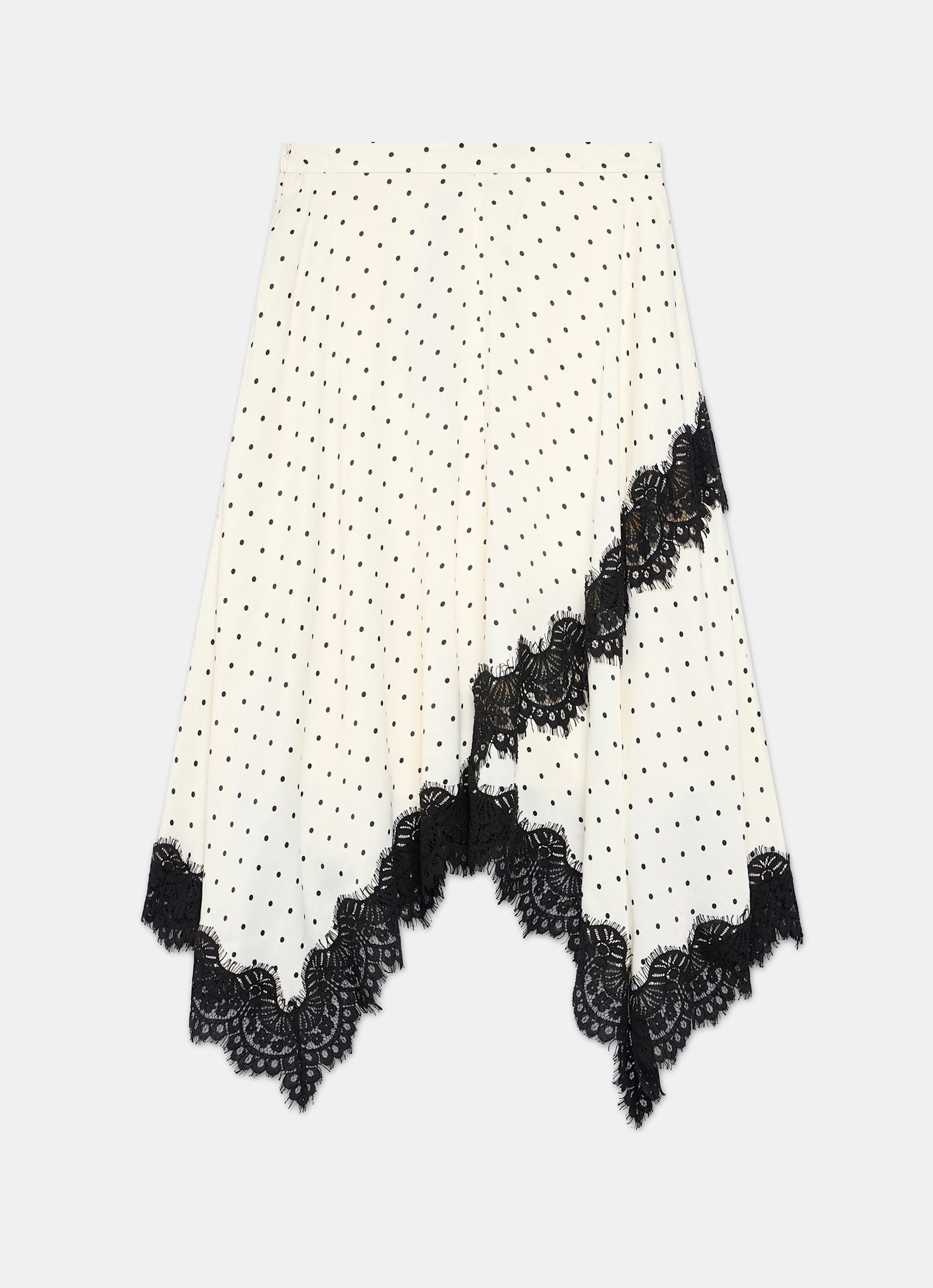 Cream Polka Dot Lace Trim Maxi Skirt – Mint Velvet