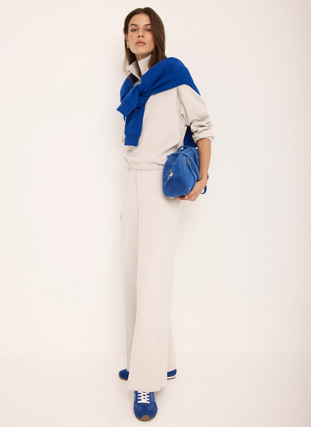 Cream Jersey Pintuck Super Soft Joggers