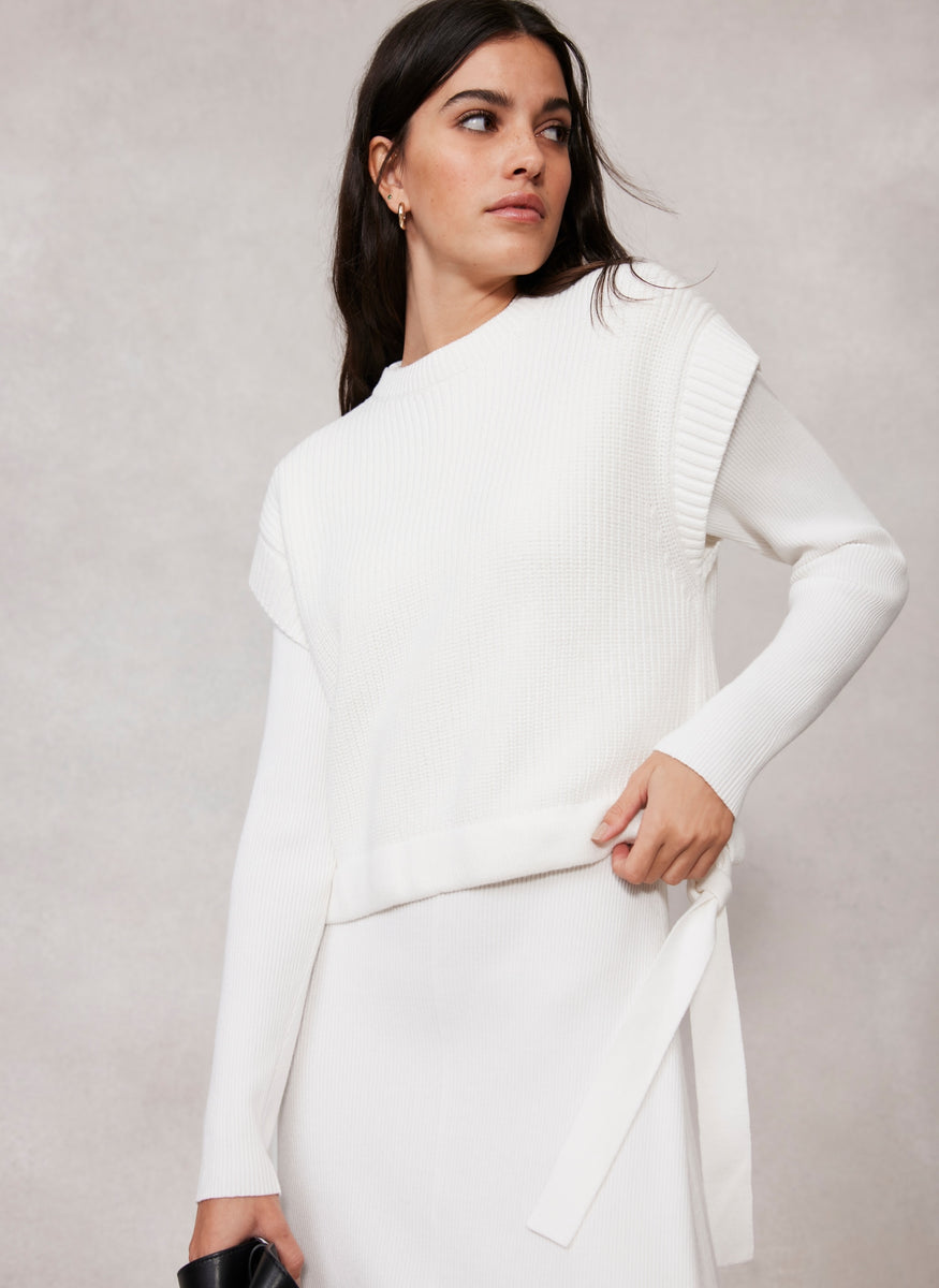 Cream Cotton Blend Layered Maxi Dress – Mint Velvet