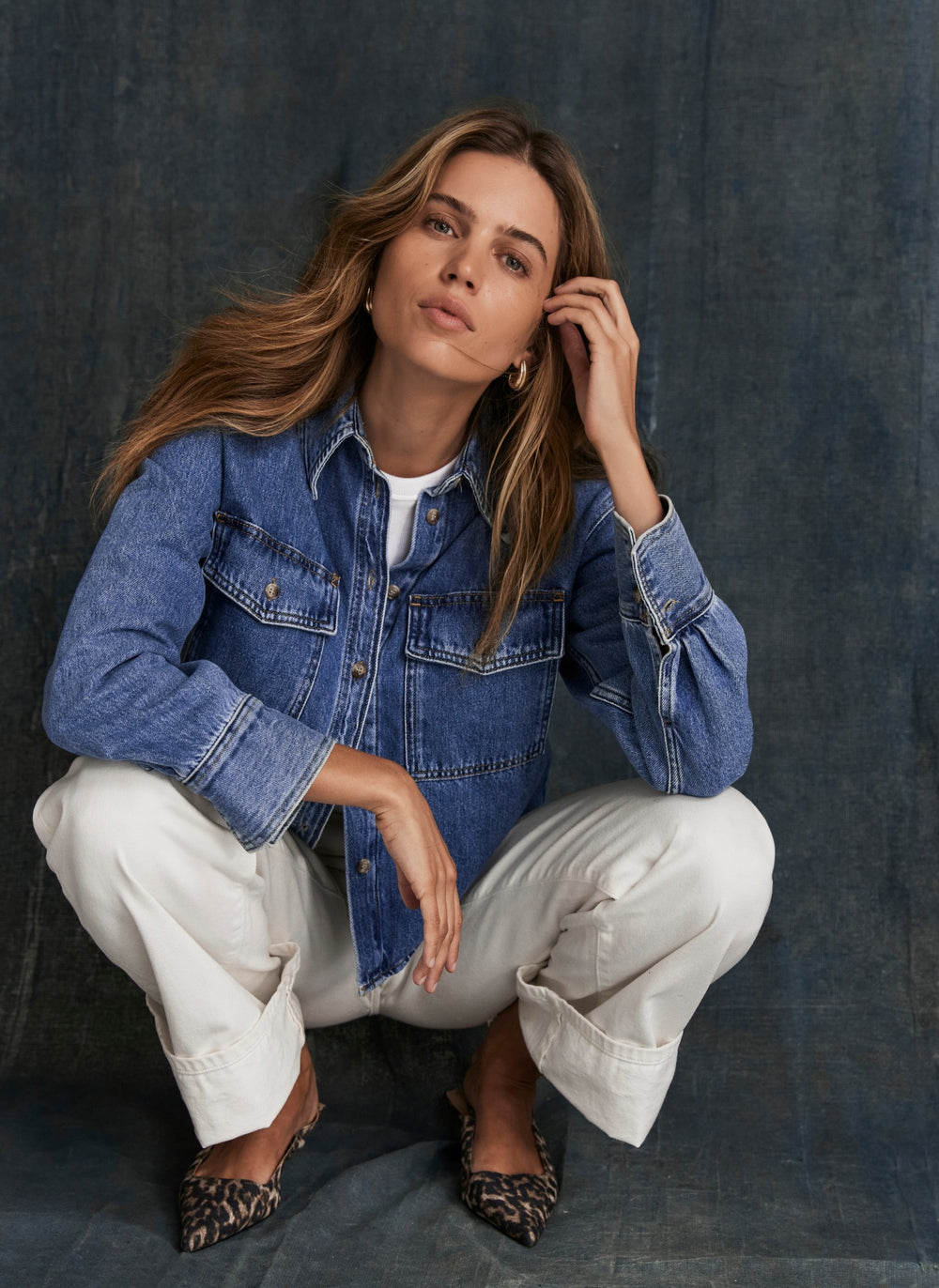 White Workable Wide Jeans