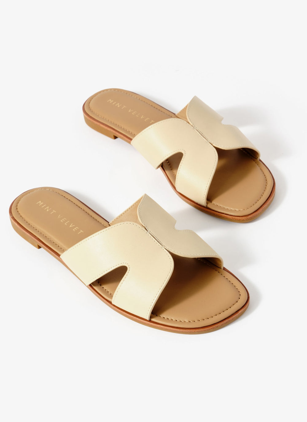 Darcy Cream Leather Sandals