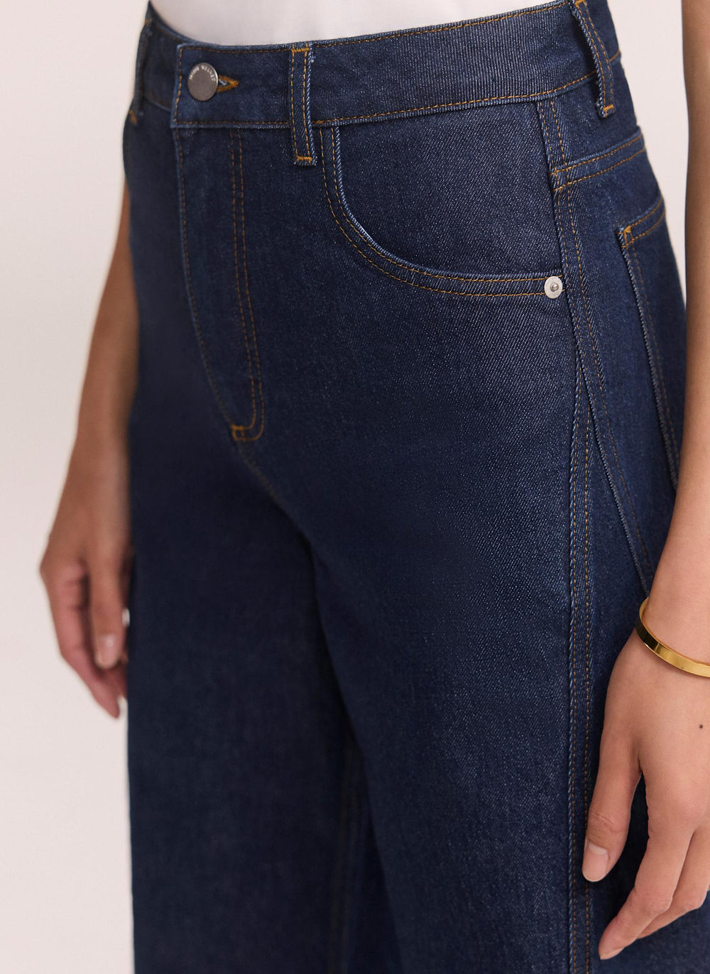 Dark Indigo Barrel Leg Jeans