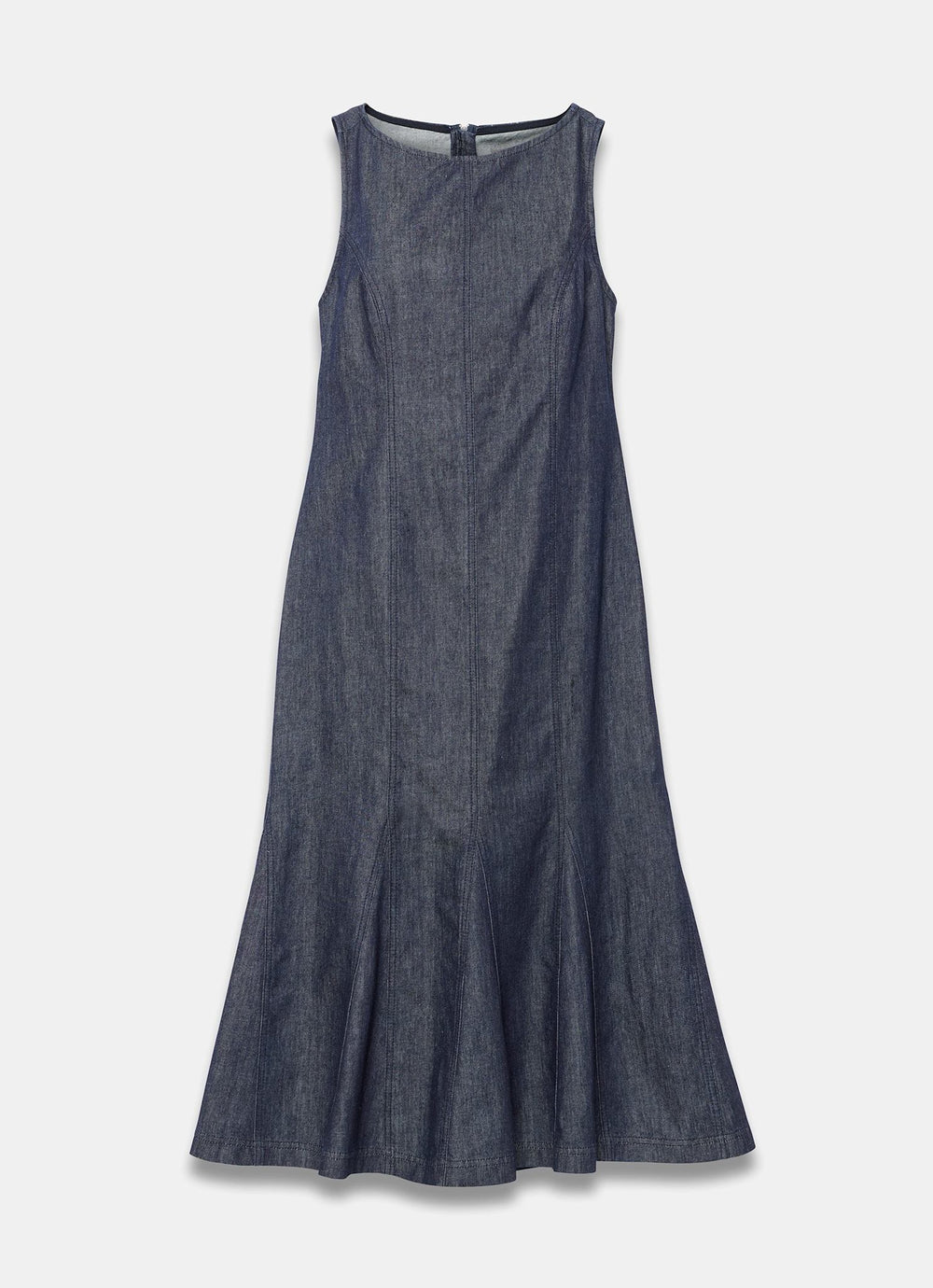 mint velvet denim dress sale Dark Indigo Denim Halter Midi Dress  Mint Velvet