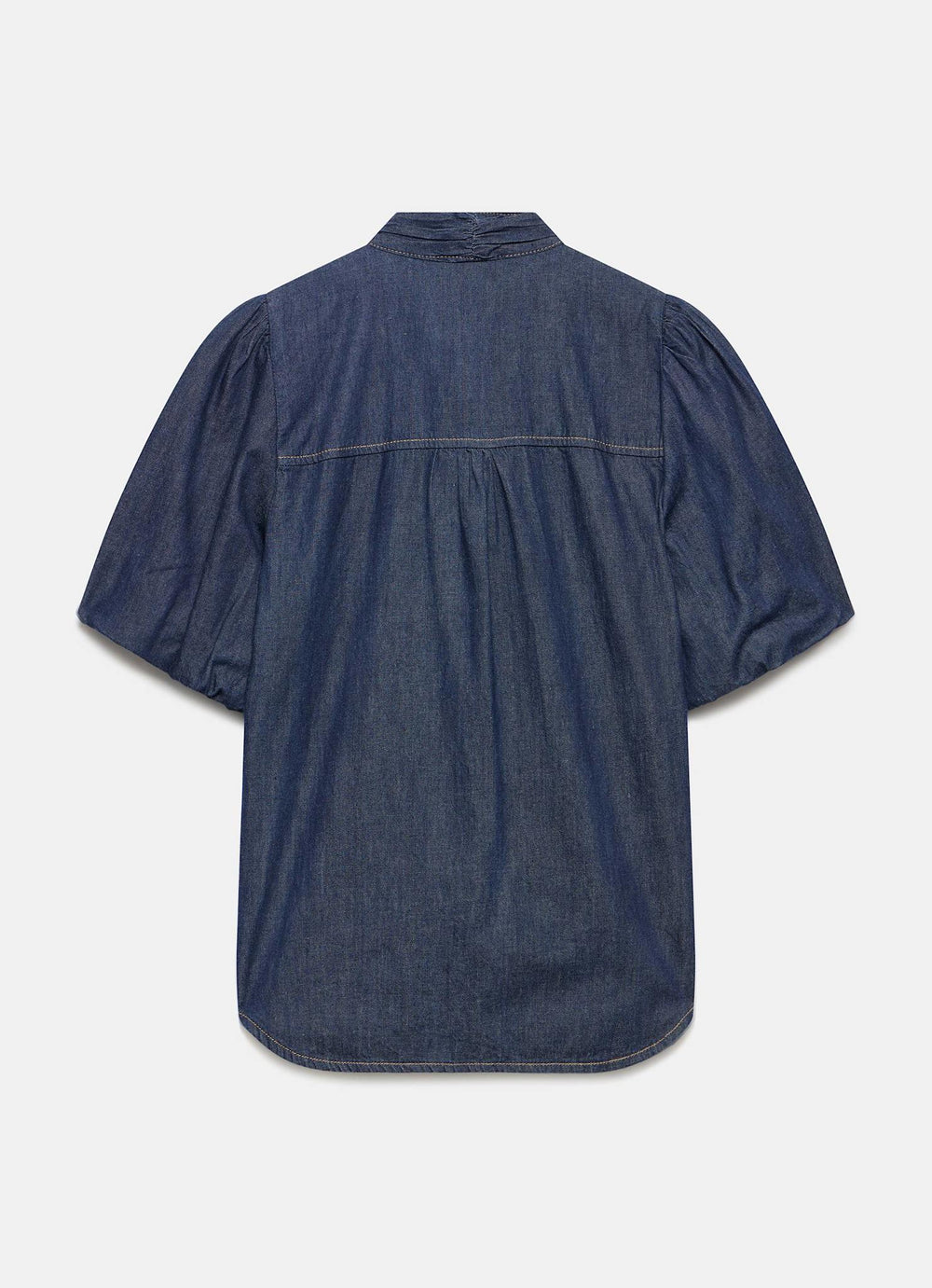 Dark Indigo Puff Sleeve Denim Shirt – Mint Velvet