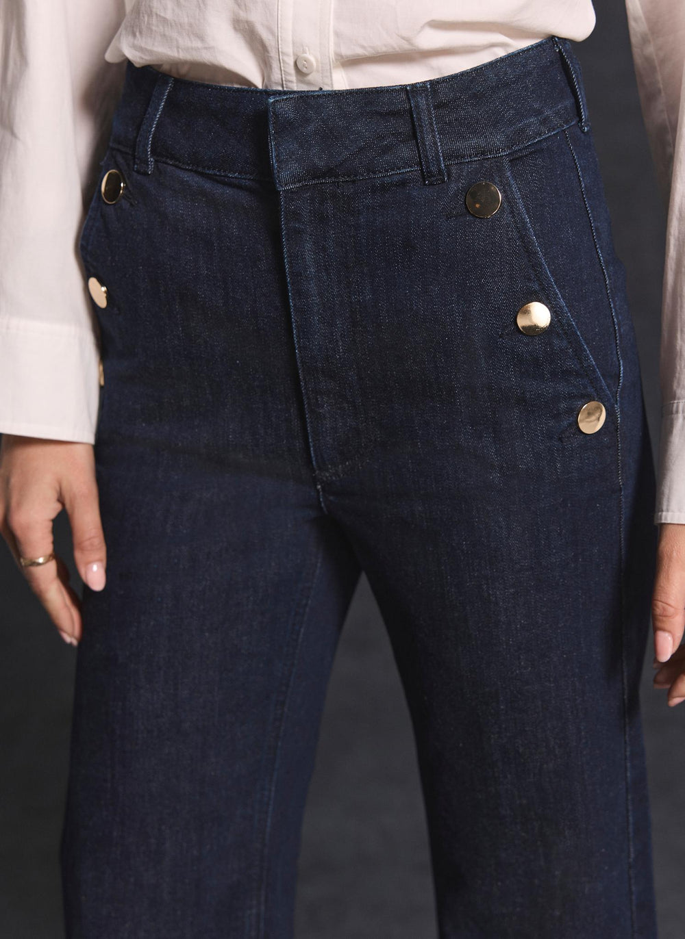 Dark Indigo Cropped Jeans