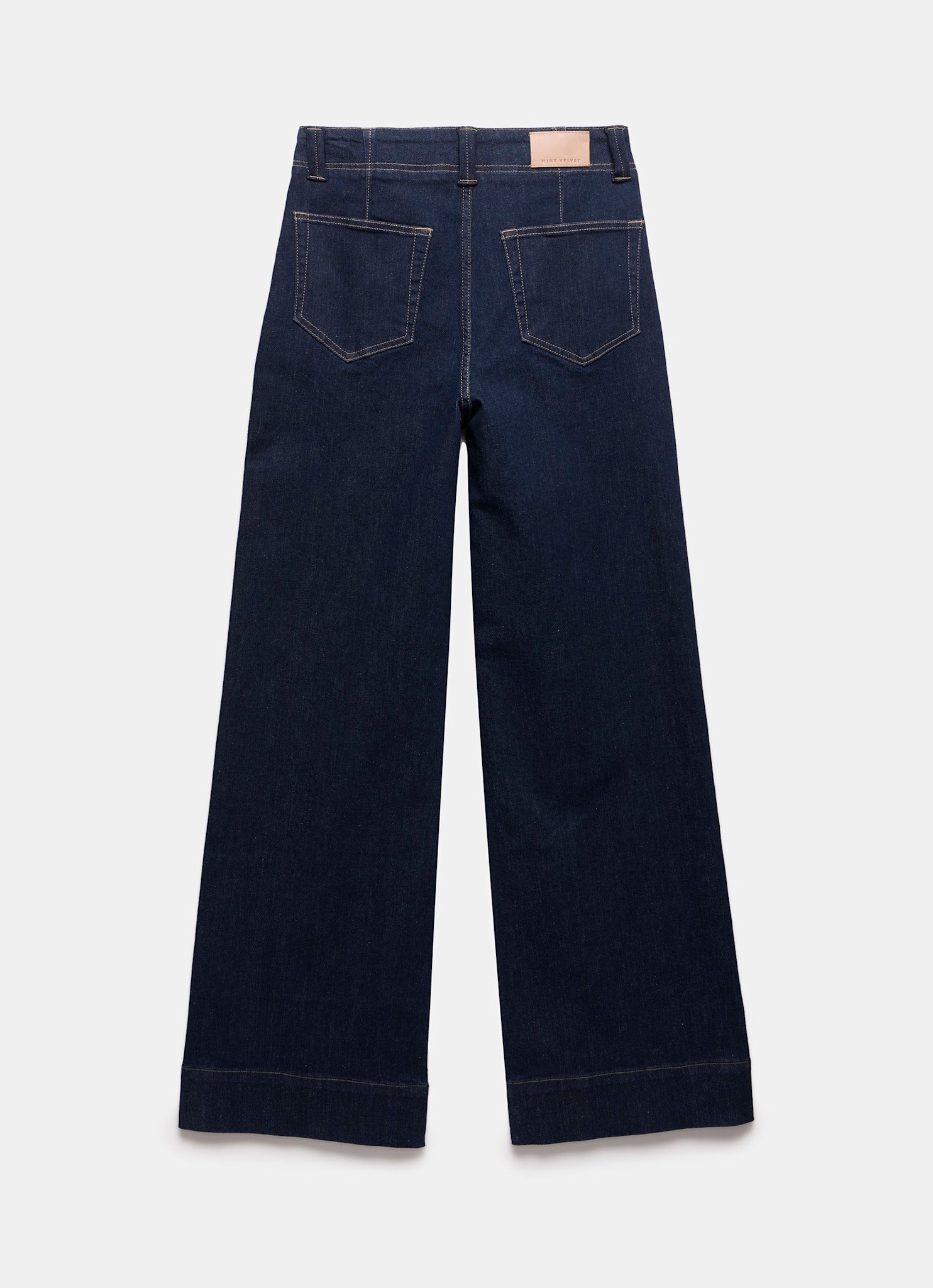 Dark Indigo Tailored Wide Jeans – Mint Velvet