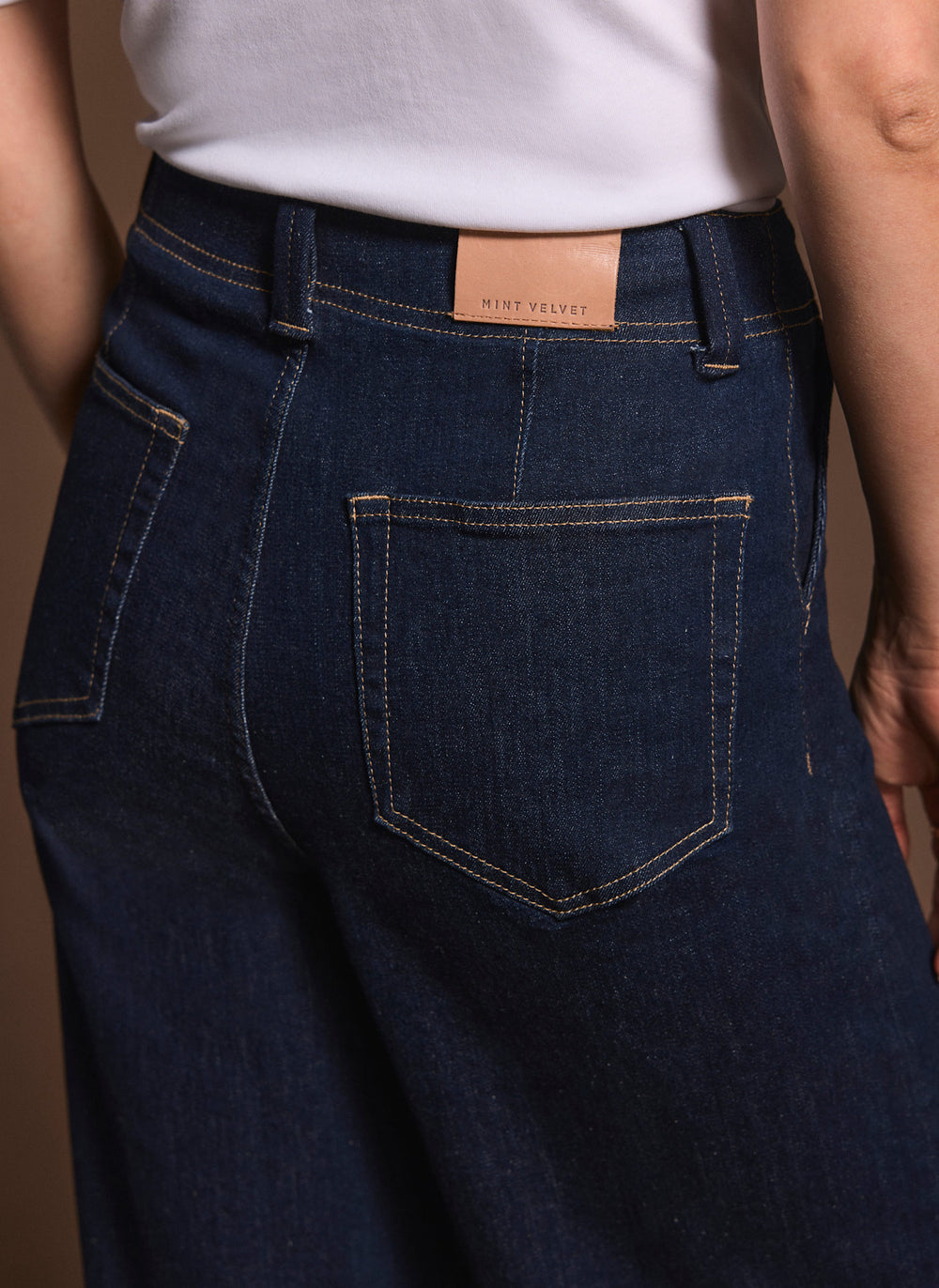 Dark Indigo Tailored Wide Jeans