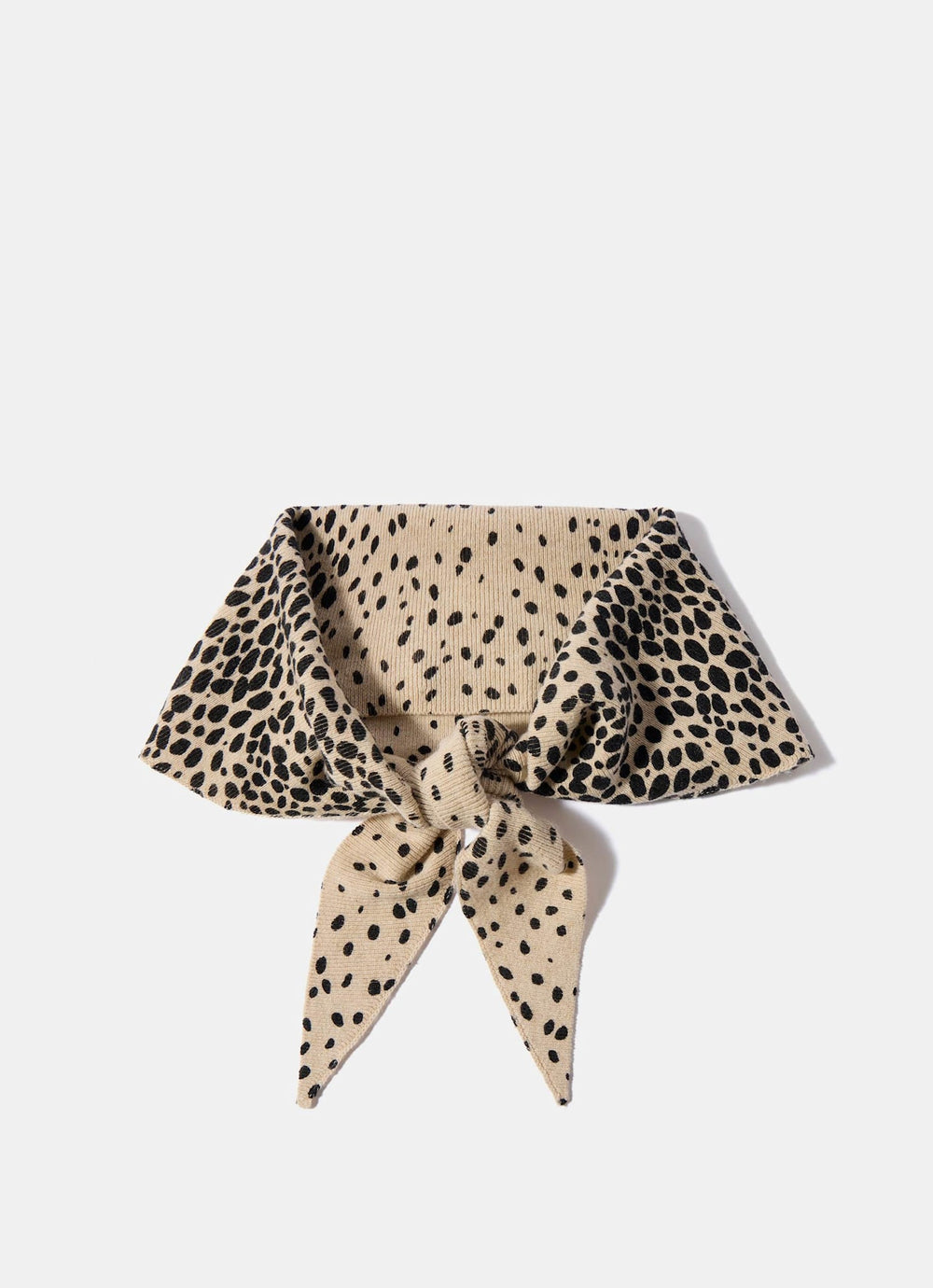Neutral Animal Print Knit Scarf