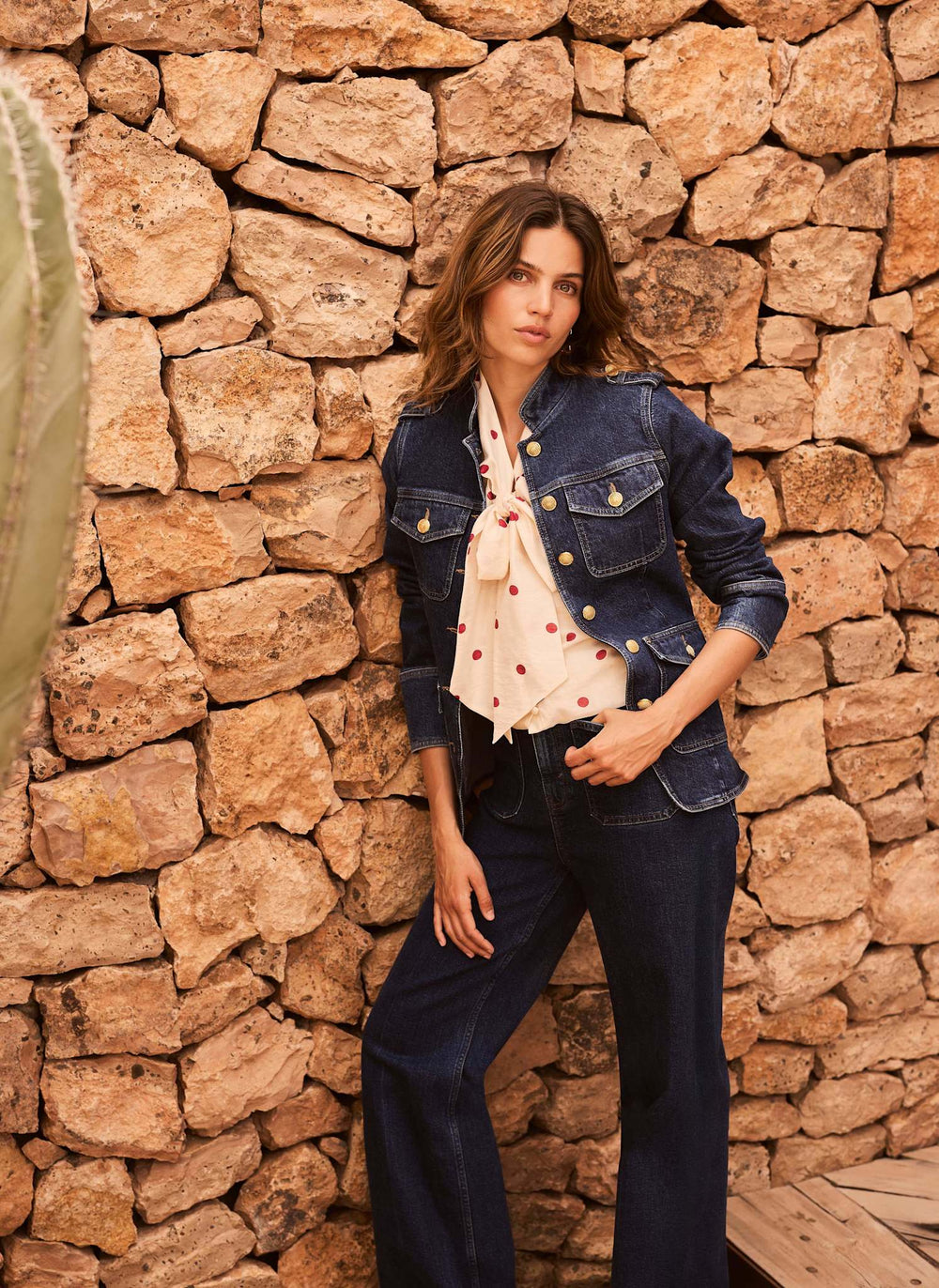 Indigo Denim Military Jacket