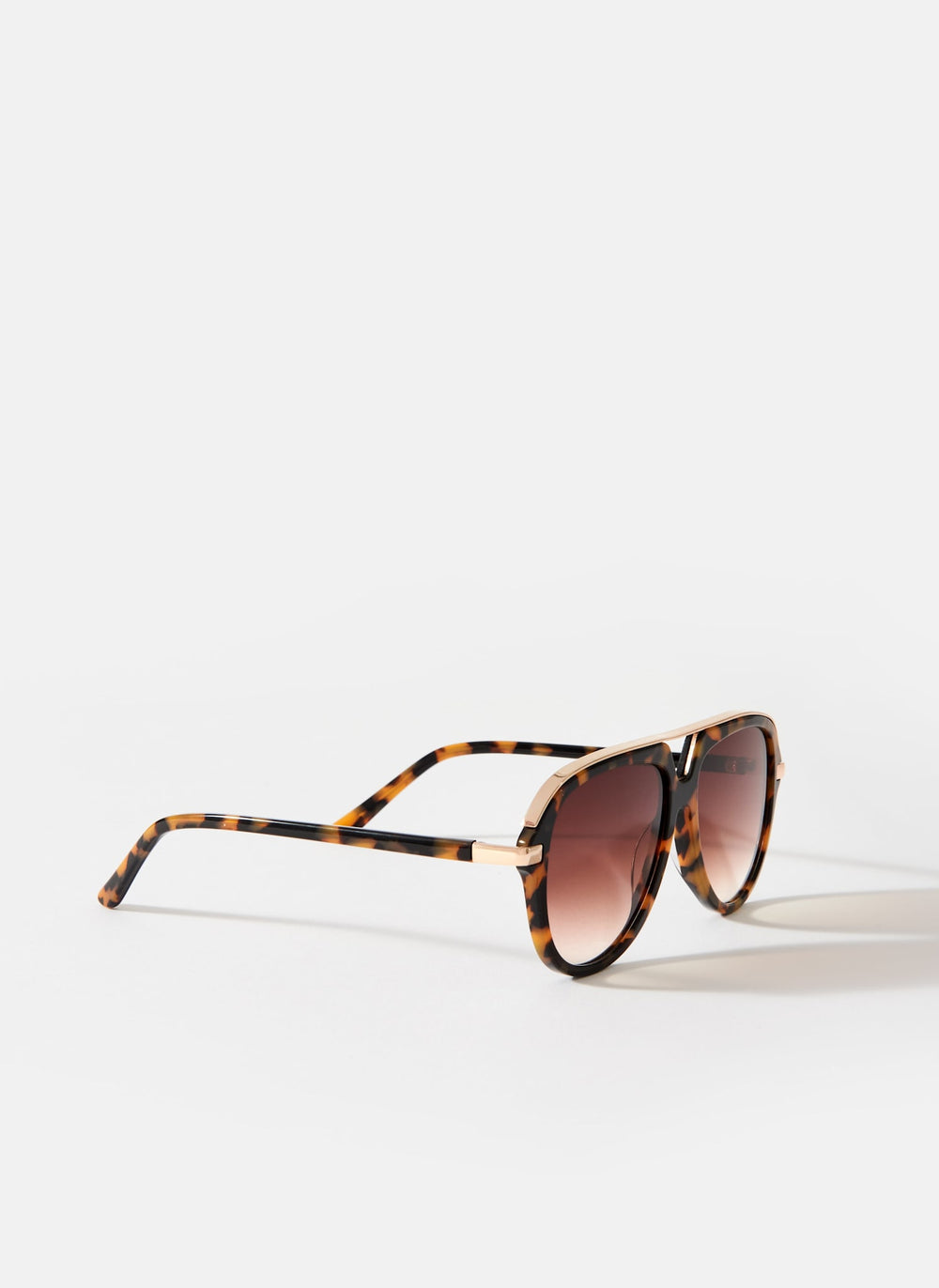Brown Tortoiseshell Aviator Sunglasses