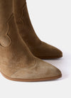 Dol Neutral Suede Cowboy Ankle Boots (Image 3)
