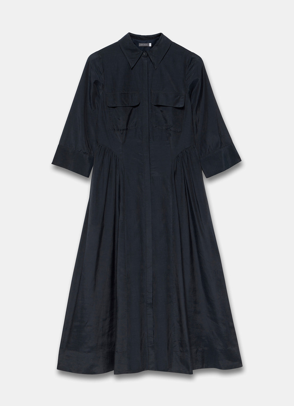 Navy Drop Waist Midi Shirt Dress – Mint Velvet