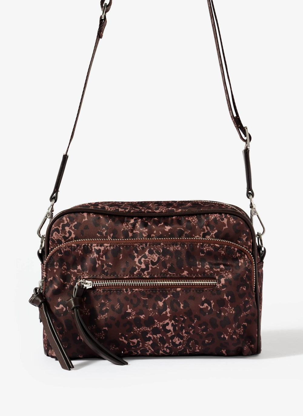 Edie Brown Leopard Print Crossbody Bag