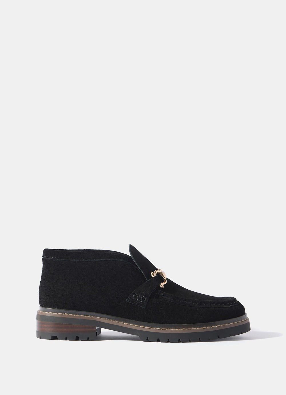 Effie Black Suede Loafer Boots