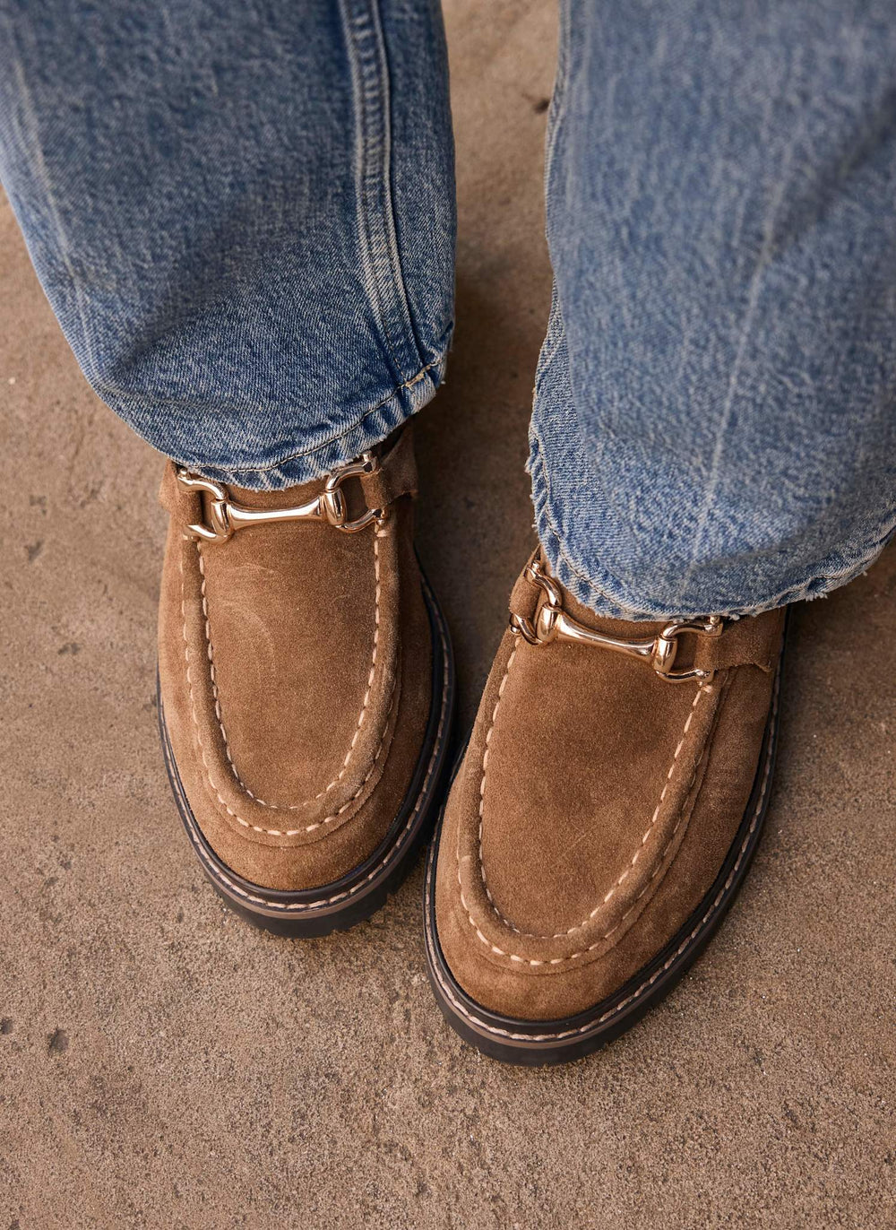 Effie Brown Suede Loafer Boots